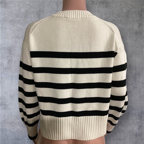 Everlane Organic Cotton Striped Sweater Relaxed Fit Size XS - Picture 3 of 6